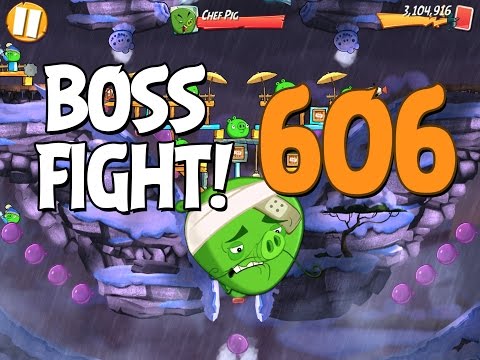 Angry Birds 2 Boss Fight 82! Chef Pig Level 606 Walkthrough - iOS, Android