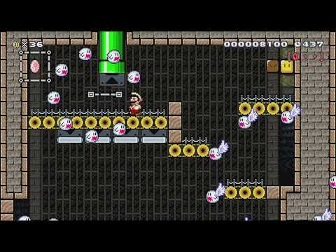 in the Ghost House お化けやしきの練習！ by つきこ - Super Mario Maker - No Commentary 1bq