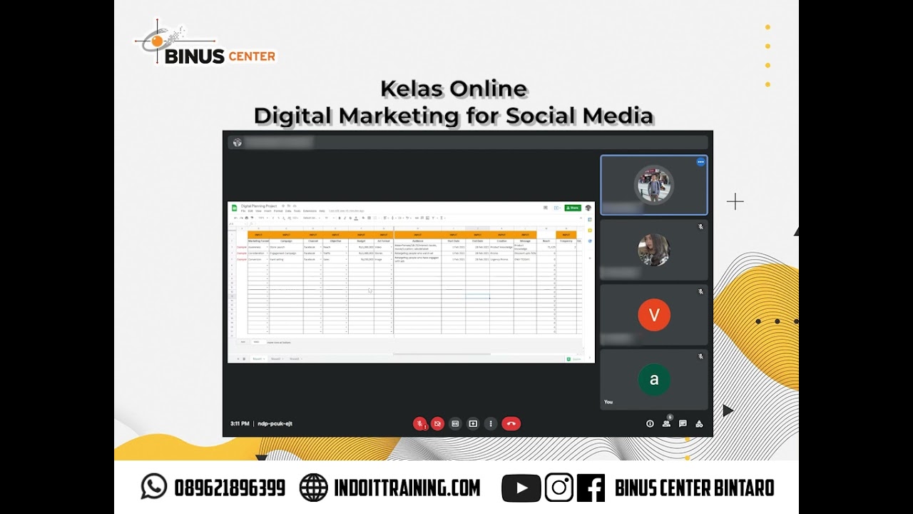 Digital Marketing for Social Media - Kelas Online Binus Center Bintaro