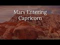 Mars Entering Capricorn