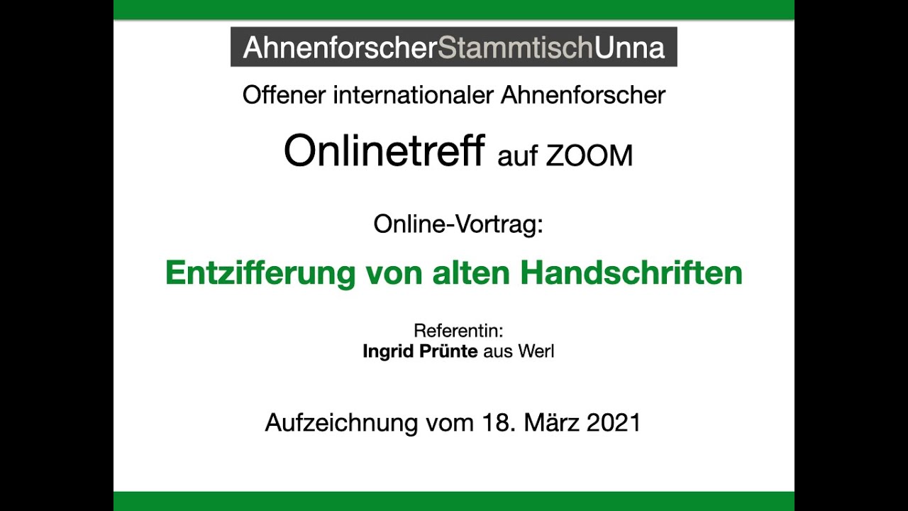 Entzifferung von alten Handschriften