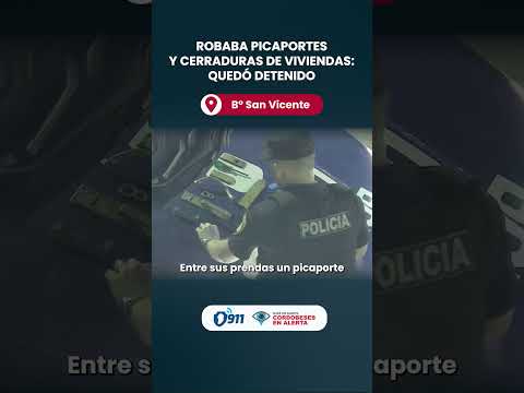 B° San Vicente 📢 Robaba picaportes y cerraduras de viviendas: quedó detenido