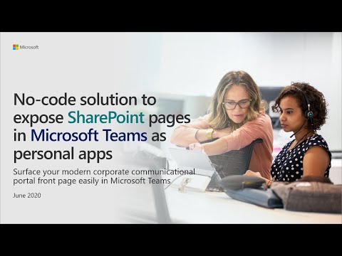 No-code solution to expose SharePoint pages in Microsoft Teams as a personal app