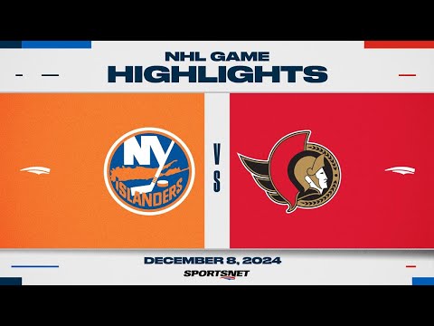 NHL Highlights | Islanders vs. Senators - December 8, 2024