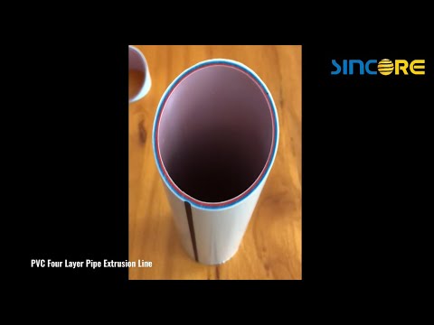 PVC 4 layer pipe extrusion line