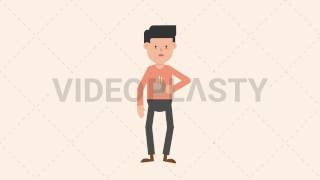 Tired Man Drinking Coffee Animation [MOV & GIF]