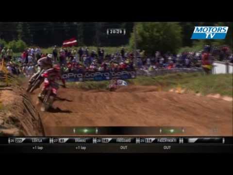 Battle Paulin, Nagl, Bobryshev Motocross GP Latvia 2013 MX1 Race 1
