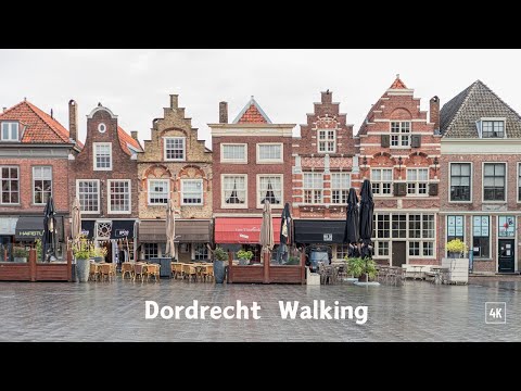Dordrecht Morning Walking Tour 4K 🇳🇱 | Charming Dutch City Walk