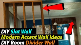 DIY Renovation - How to Build Room Divider & Accent Walls - DIY Slat Wall Ideas for Home Decor