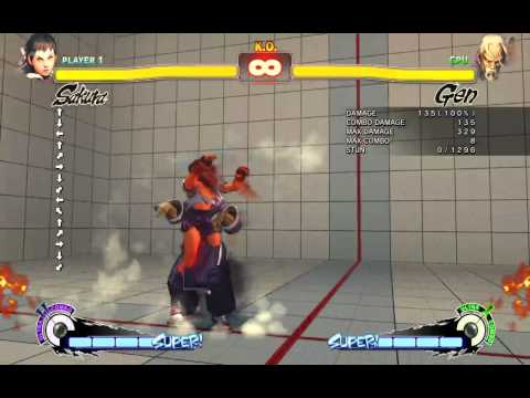 Super Street Fighter IV Arcade Edition (PC) - Sakura glitch