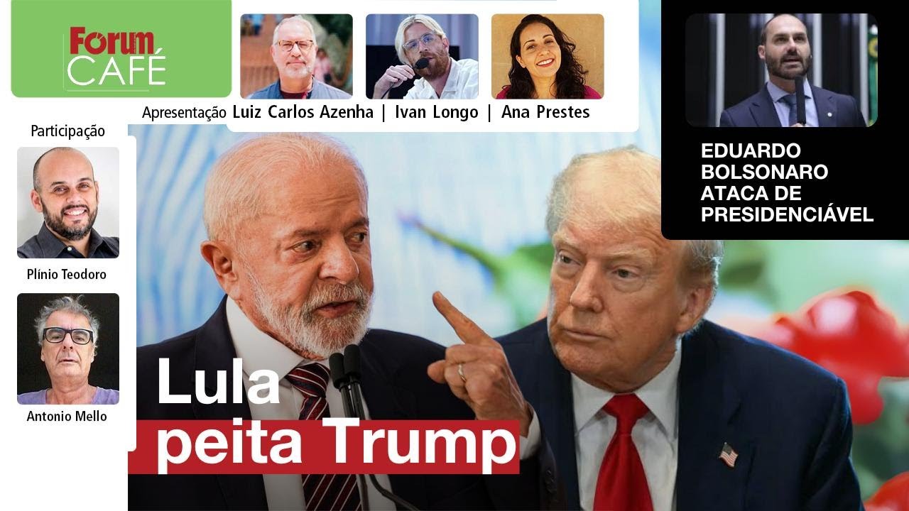 Lula denuncia ataques de Trump a Moraes | Eduardo Bolsonaro faz vídeo conciliador de presidenciável