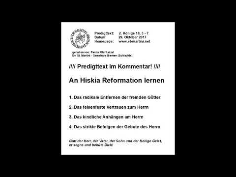 29.10.2017 - An Hiskia Reformation lernen
