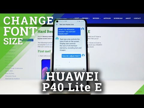 How to Text Display Size on HUAWEI P40 Lite E - Set Up Text Size