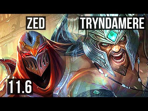 ZED vs TRYNDAMERE (MID) | 15/0/6, Legendary, 300+ games | NA Diamond | v11.6