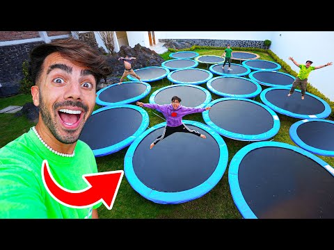 CONVERTI MI CASA EN UN PARQUE DE TRAMPOLINES!