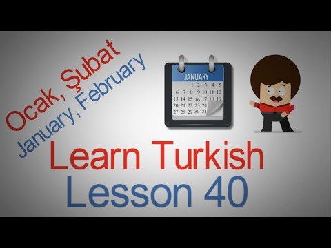 Learn Turkish Lesson 40 - Turkish Months Of The Year (Aylar)