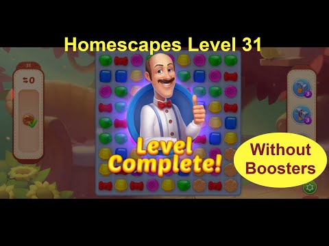 Homescapes Level 31 - [2020] [No Boosters] Beat Level 31 on Homescapes