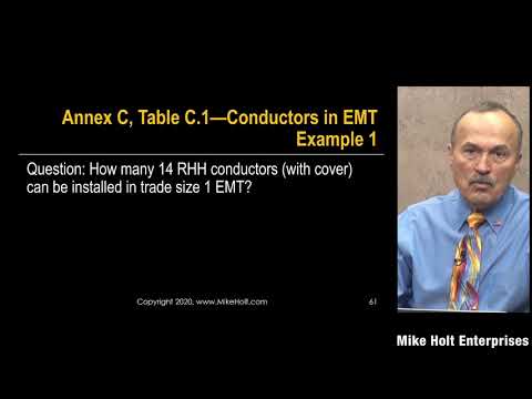 Sizing Raceways Using Annex C [2020 NEC] (11min:13sec)