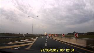 preview picture of video 'AOW - Wrocław  skodą jadą pod prąd autostradą A-8'
