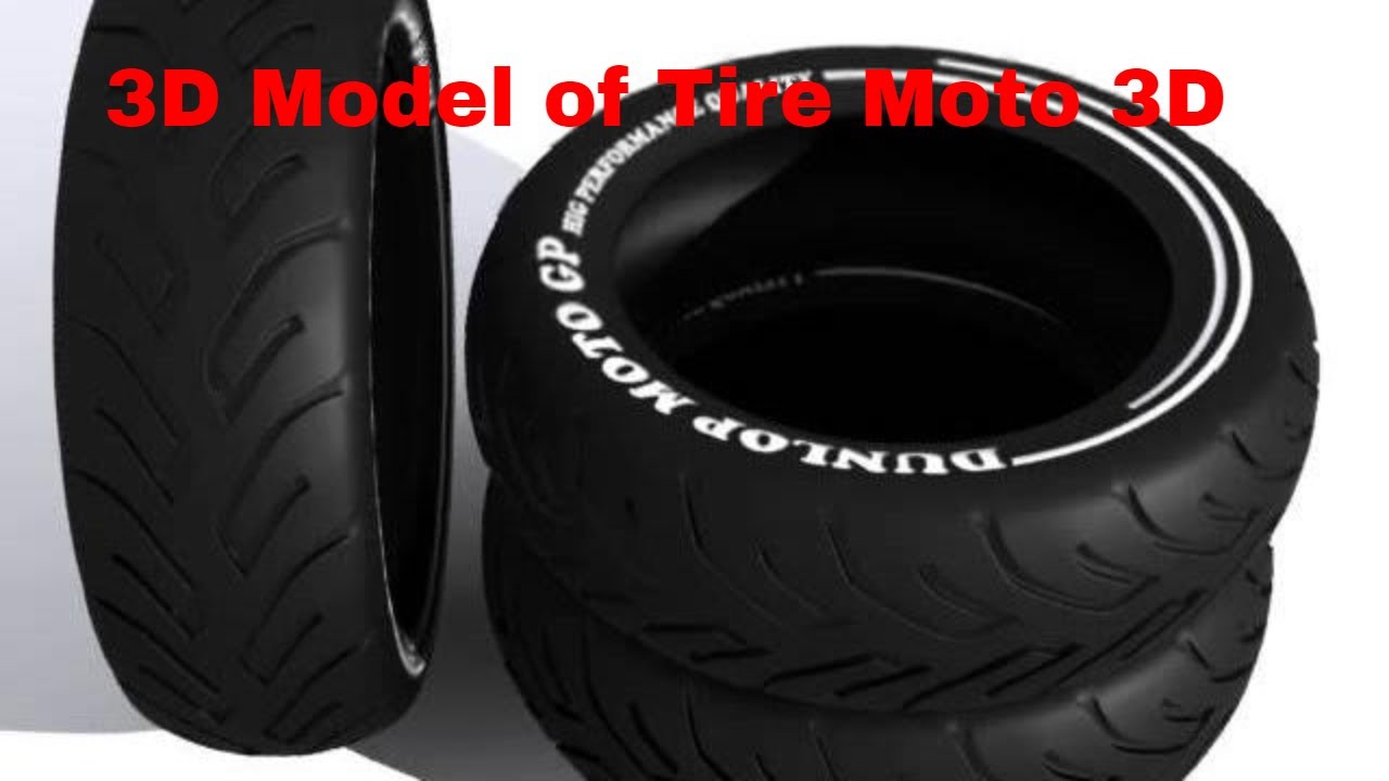 3D Model of Tire Moto 3D
