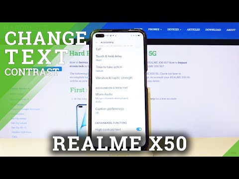 How to Enable/Disable High Contrast Text in Realme X50 5G – High Contrast Fonts