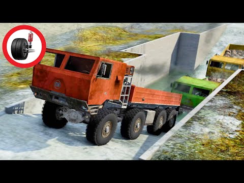 Loaded Big Rig Truck Stress Test - Beamng.Drive | CrashTherapy