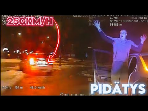 POLIISIA KARKUUN W211 MERSULLA (YLI 250KMH) + PIDÄTYS