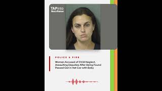 Woman facing multiple charges, attacking deputies that found her passed out in a hot car wit #shorts