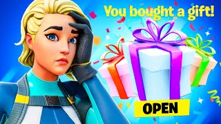 I Buy A Gift Everytime I DIE In Fortnite..