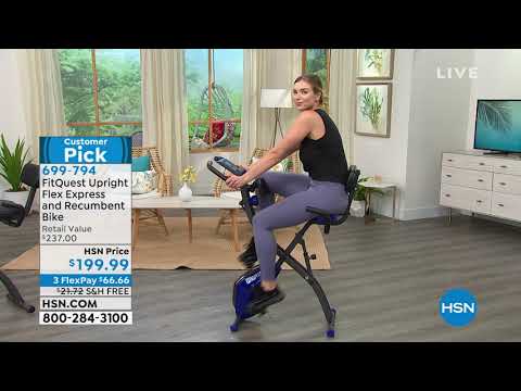 FitQuest Upright Flex Express and Recumbent Bike with Re...