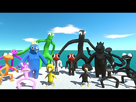 Rainbow Friends War | Rainbow Friends vs Shadow Itself - Animal Revolt Battle Simulator