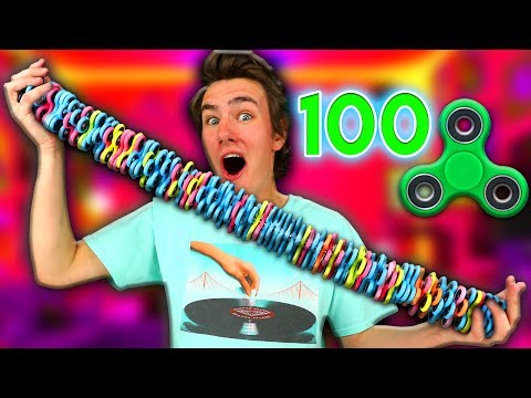 100 LAYERS of Fidget Spinners Video