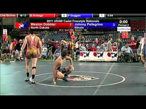 Cadet Freestyle 130 - Weston Dobbler (ND) vs. Johnny Pellegrino (IL)