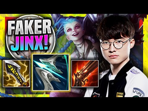 FAKER TRIES JINX ADC! - T1 Faker Plays Jinx ADC vs Samira! | Season 11