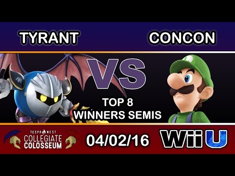 Tespa Collegiate: NME | Tyrant (Meta Knight) Vs. SCB | ConCon (Luigi) Top 8 Winners Semis