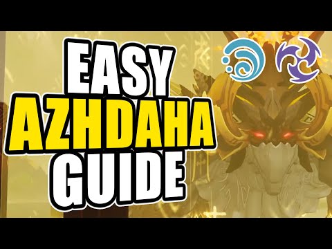EASY AZHDAHA GUIDE FOR NEW WEEKLY BOSS | Hydro & Electro | Genshin Impact