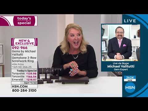 Gems by Michael Valitutti Tanzanite ThreeRow Scrollwork ...