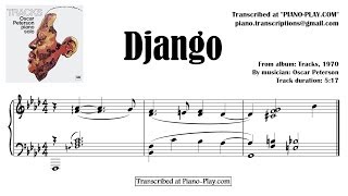 Oscar Peterson - Django / from album: Tracks, 1970 (transcription)