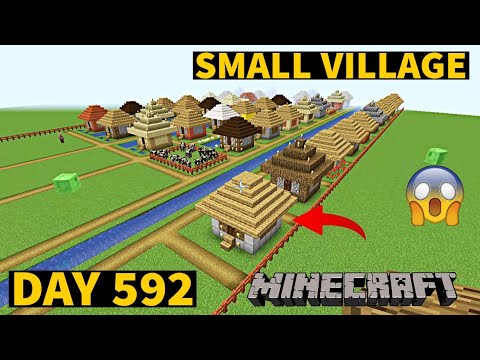 I build Small Village in Minecraft Creative mode 2023 Day 592