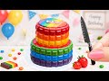 Mini Rainbow KitKat Birthday Cake Fun Creative Cake Decorating Ideas