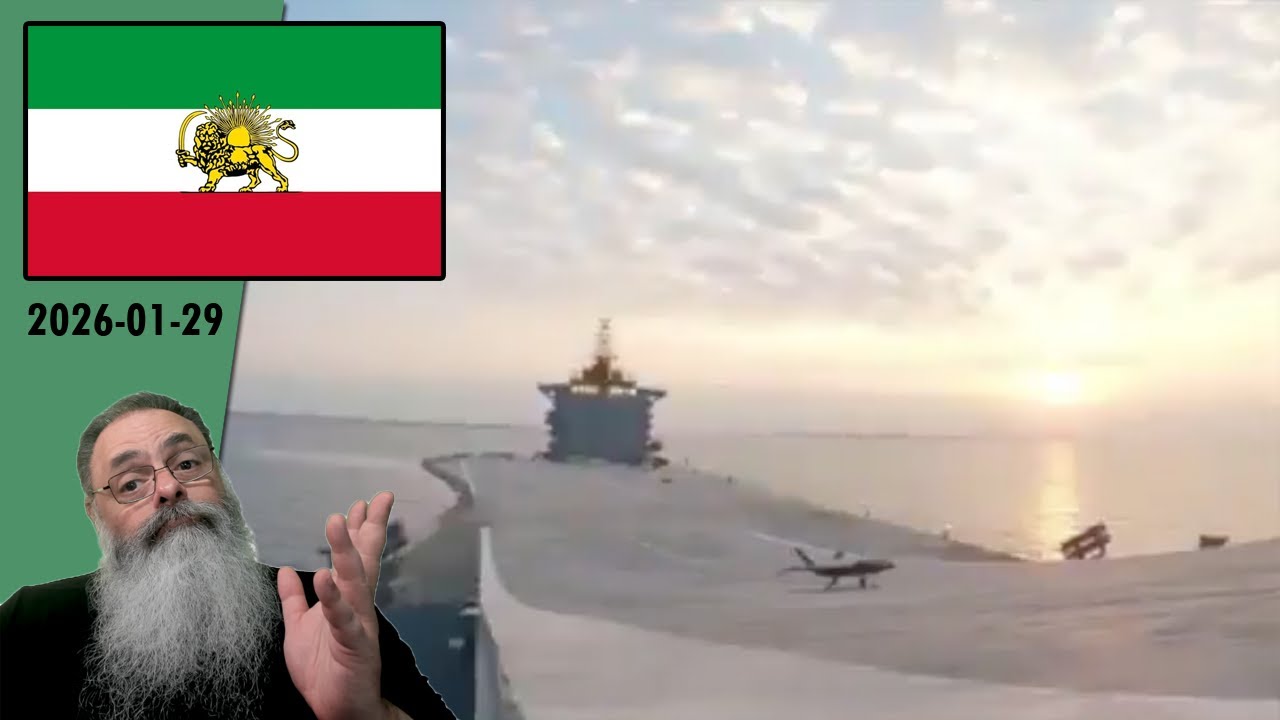 #Irã 2026-01-29: IRÃ faz EXERCÍCIO com NAVIO PORTA-DRONES e AMERICANOS mandam mais AVIÕES e NAVIOS