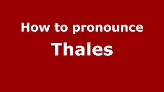 How to pronounce Thales