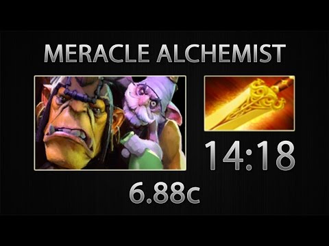 Dota 2 Alchemist Fast Farm - Meracle - Radiance - 14:18 [6.88c]