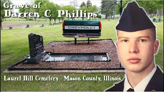 The very UNIQUE Grave of AFC Darren C Phillips in Havana, Illinios