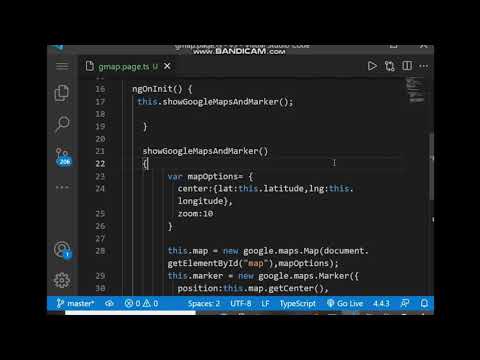 getting latitude and longitude by clicking on particular point of google maps in ionic apps
