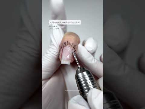 How to remove cuticle with flame-shaped drill bit 💅🏻 #nail #manicure #manicuretips