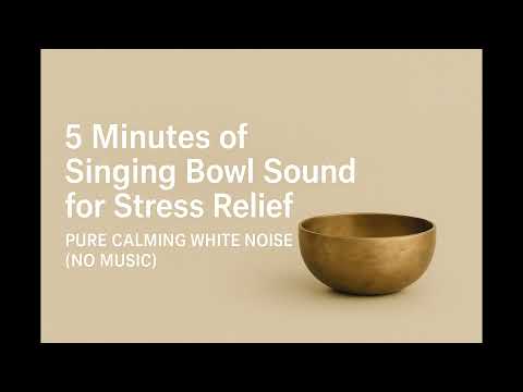 5 Minutes of Singing Bowl Sound for Stress Relief | Pure Calming White Noise (No Music)