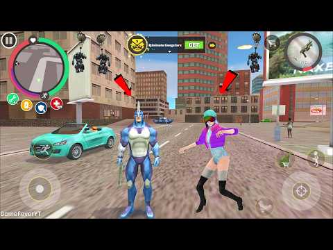Rope Hero Vice Town (Rope Hero Fight Mafia Gangs) Artika Helps rope hero and saved from defeat - HD