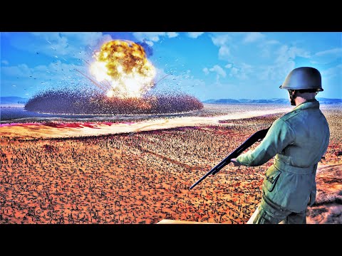 500.000 U.S WW2 ARMY (Nuclear Power) vs 1 MILLION WW2 GERMAN ARMY - Ultimate Epic Battle Simulator 2