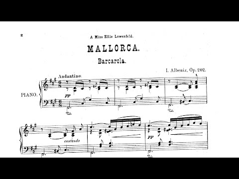 Isaac Albéniz: Mallorca, barcarola Op. 202 (1891)